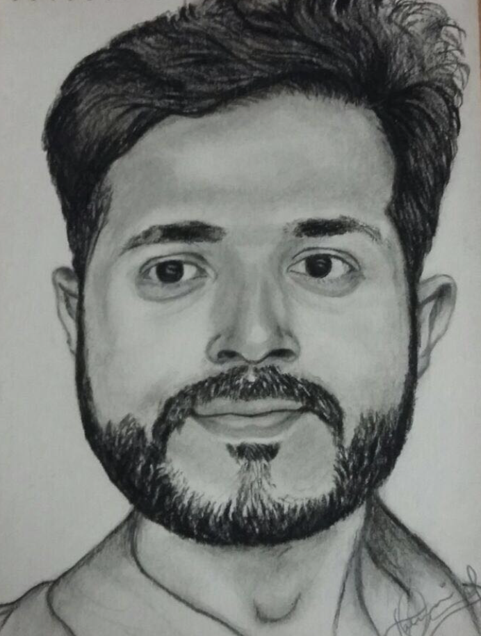 charcoal potrait of a man