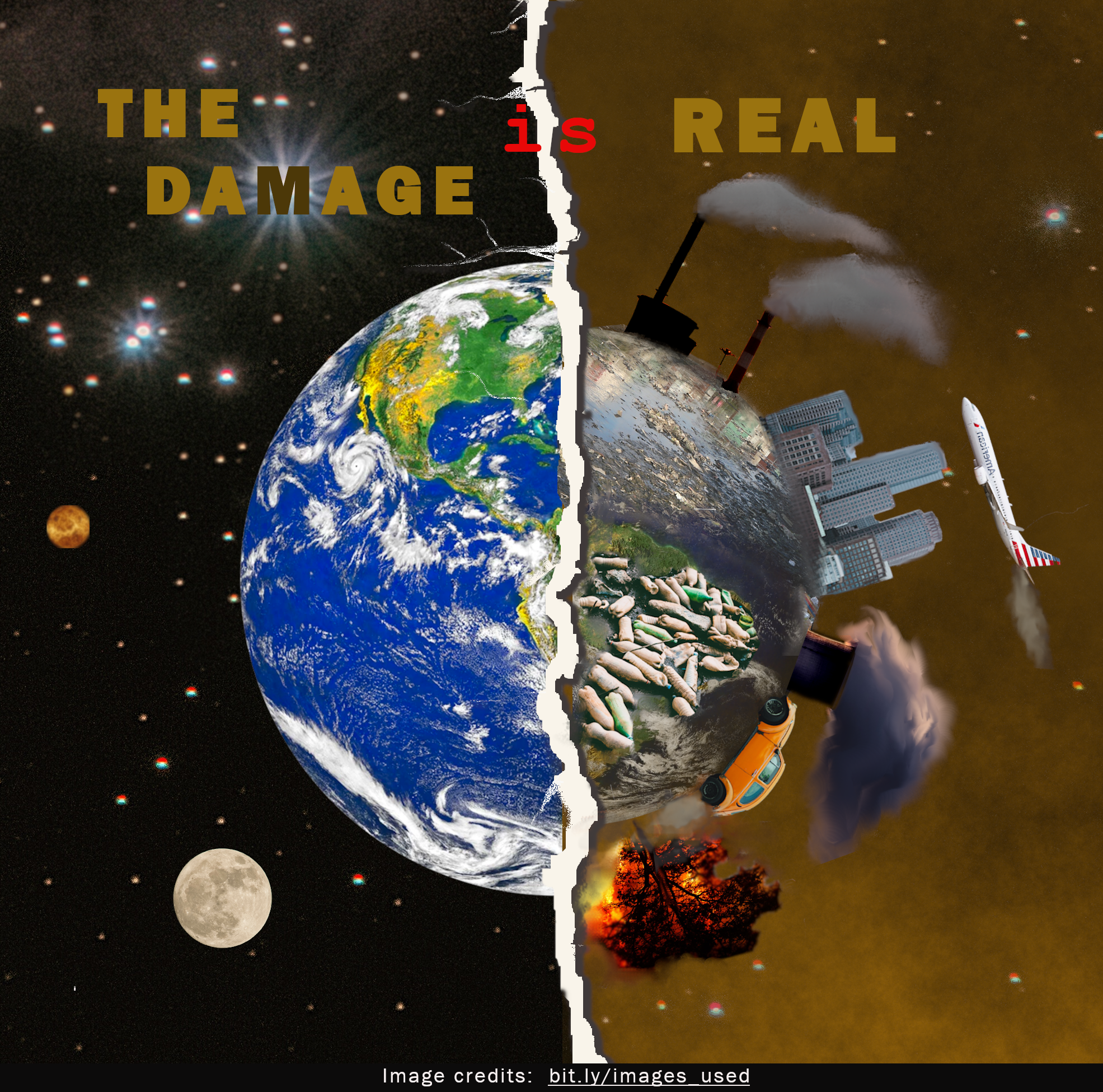 A healthy and a damaged earth