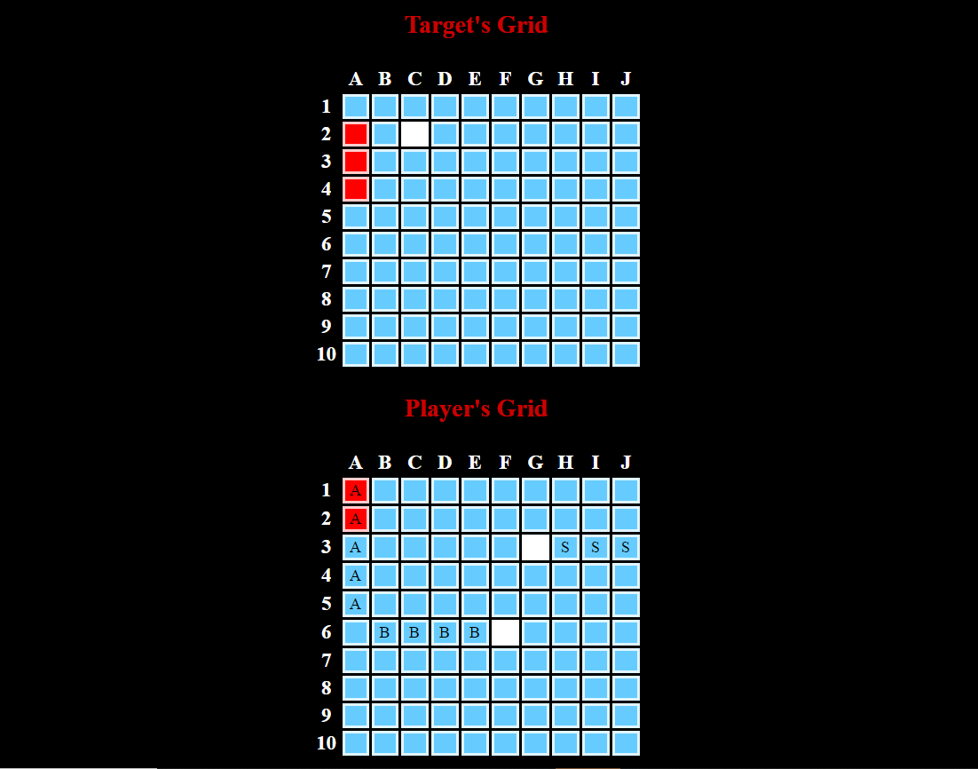 Black background with blue grids